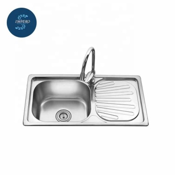 High-Quality Stainless Steel Single Bowl Kitchen Sink with Tray