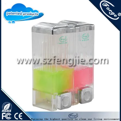 transparent Double Shower soap dispenser injection molding F1501-B