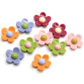 100PCS Cute Colorful Resin Daisy Camellia Flower Cabochon Ornaments Scrapbooking Diy Hair Bow Center Decor