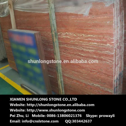 Red Travertine big slab,red travertine slab