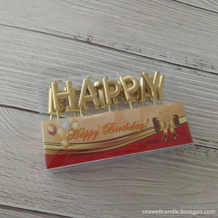 Silver Birthday Candles Letter