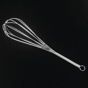 Stainless Steel Whisk Nonmagnetic Egg Beater with Five Line Steel Handle Available in 8/10/12 inches