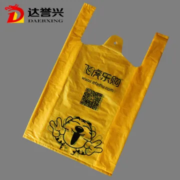 T Shirt Plastic Shopping Bag with Length Handle