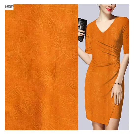 Polyester Smooth Silky 75D Twill Emboss Jacquard Fabric