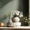Moderner Stil minimalistischer künstlerischer Betonblüten Pot