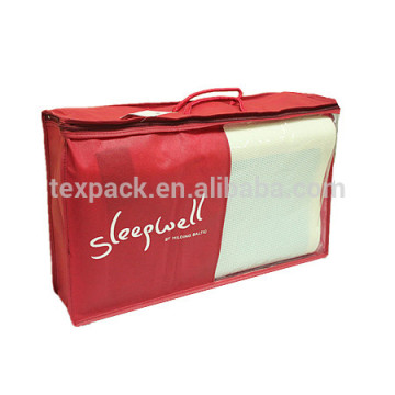 Taobao Price Big Size Clear Plastic Memory Foam Pillow Bag With Zipper And Handle