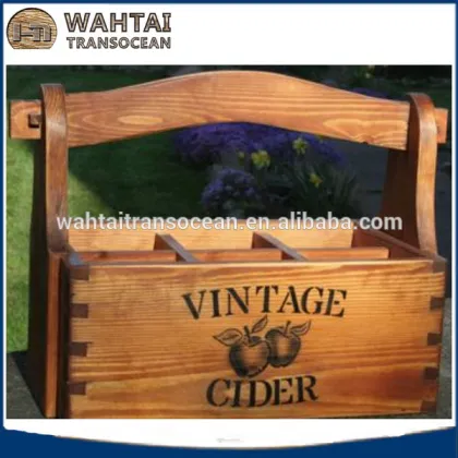 custom printing 6 pack wooden six pack beer tote