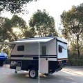 Classic car house trailer travelling caravan off road