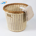 Washable plastic round rattan laundry basket