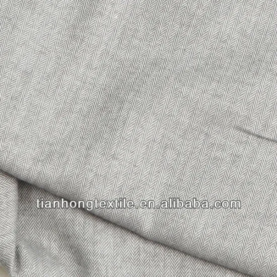100% Yarn Dyed Cotton Herringbone Dobby Woven Fabric Textile