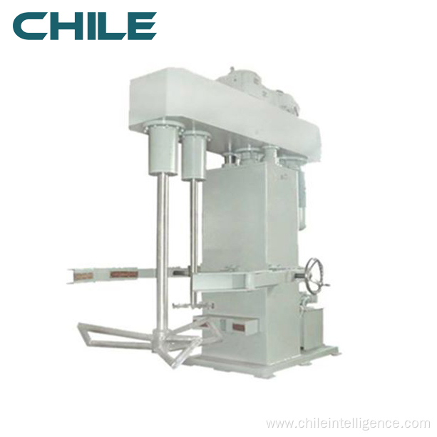 Hydraulic lift double shaft butterfly mixer