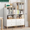 Shelf Design Wood Bookcase With Drawers