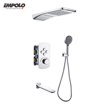 Bathroom Thermostatic Rainfall Shower System - 3 In 1 Rain Shower Head