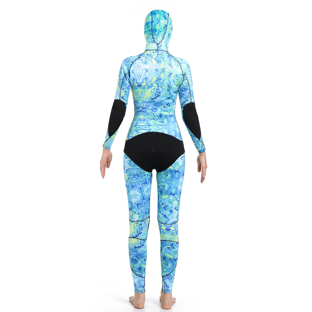 Seaskin Ladies Blue Ocean Camo Spearfishing Suits