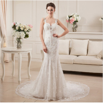 Column/Sheath Sparking Applique Side Zipper Chapel Train Wedding Dress