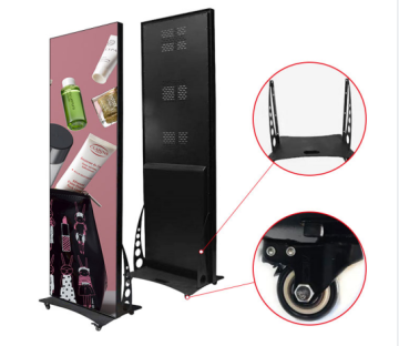Movable Mirror Poster: Floor Standing Digital Screen with P2.5mm Resolution, 4G/WiFi/USB Connectivity