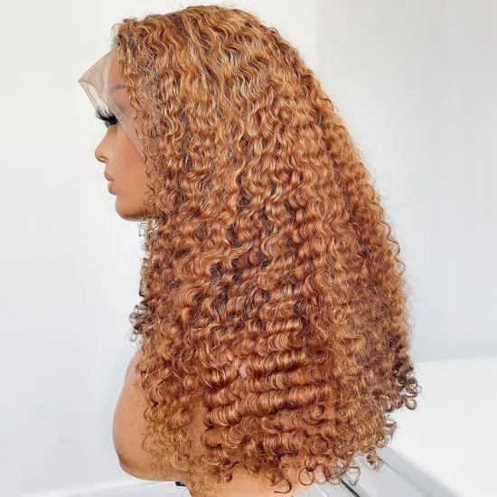 28inch honey blonde kinky curly human hair lace front wigs, high quality 613 blonde hd lace front human hair wig for black women