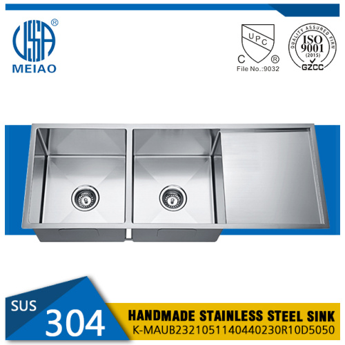 Cast Iron Sink With Drainboard Undermount Handmade Stainless Steel Drainboard Kitchen Sink Supplier