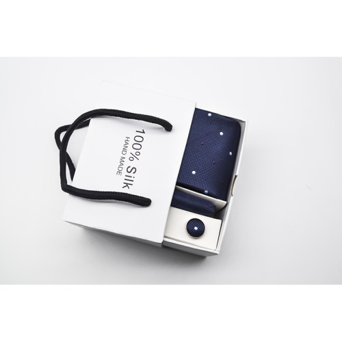 Gift White Box White Necktie con maniglia