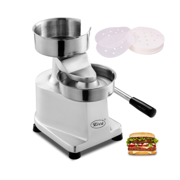 Hualing 5 pulgadas/130 mm Silver Commercial Hamburger Press Patty Maker