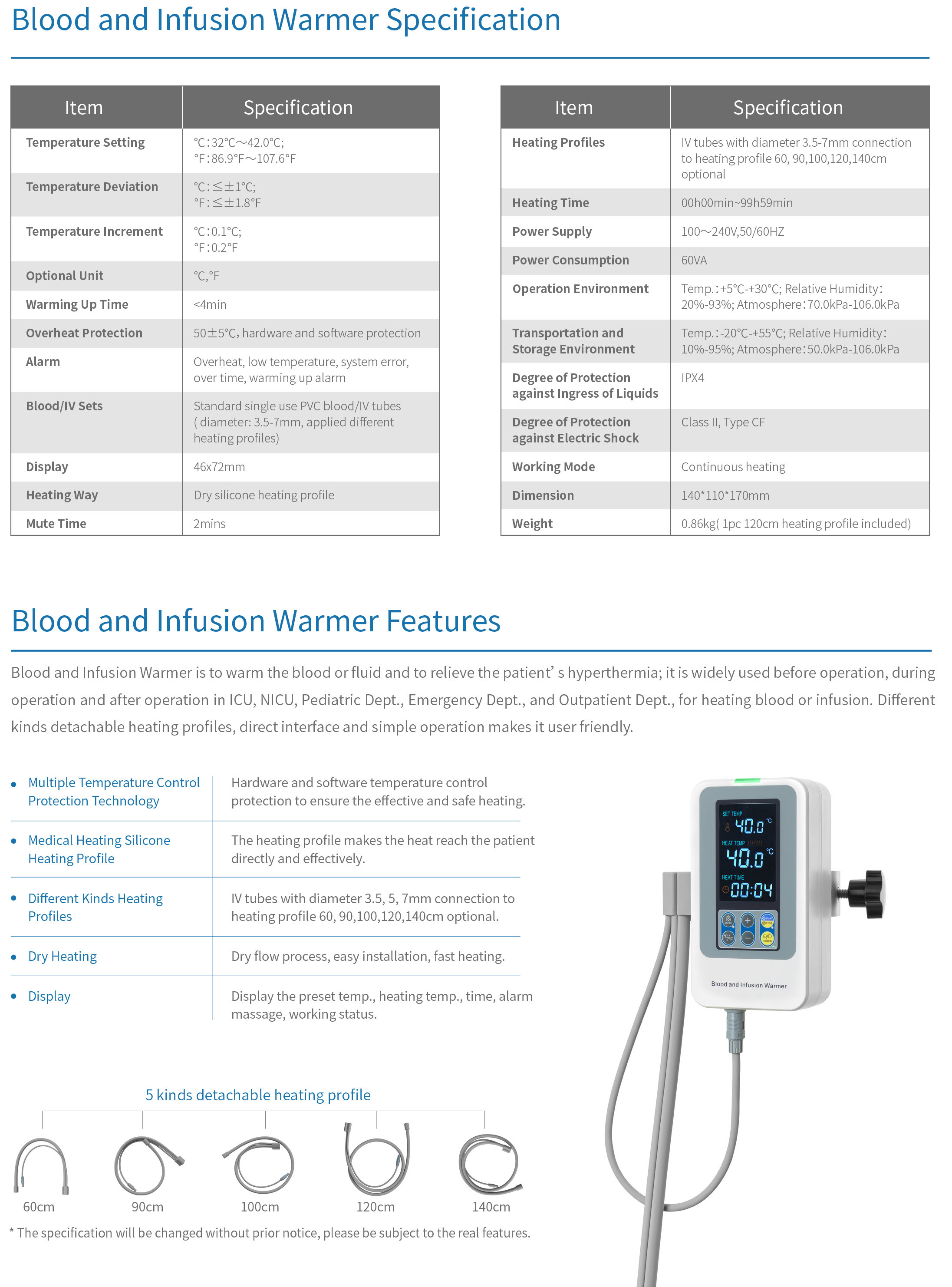 blood and infusion warmer