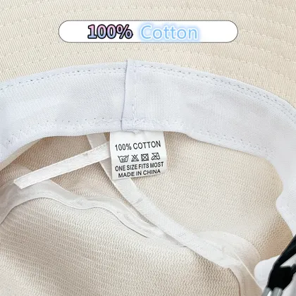 Wholesale Custom Logo Bucket Hat 100% Cotton Big Head Sun Hat