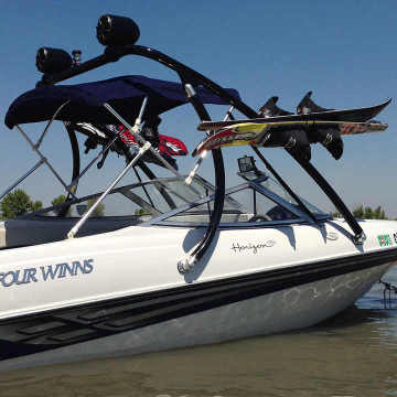 Wakeboard Tower Speakers with Bimini Top for Sale - Perfect for Outdoor Boat Activities