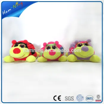 18cm hot selling lovely stuffed ladybird toy big eyes cute cartoon doll toy