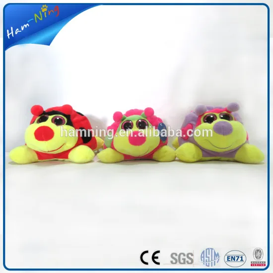 18cm hot selling lovely stuffed ladybird toy big eyes cute cartoon doll toy