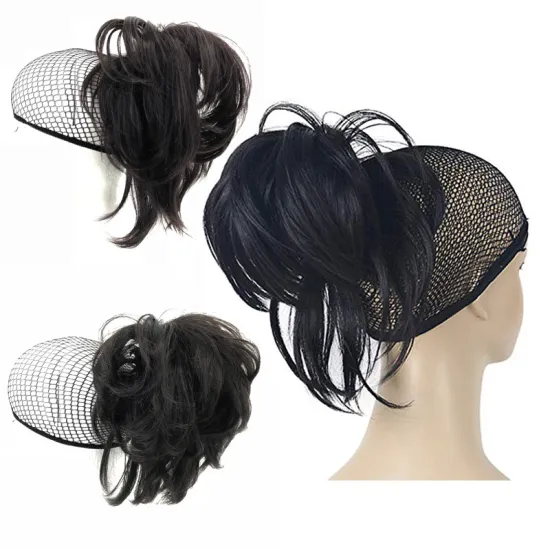 2023 Trendy Flexible Bendable Ponytail: High-Quality Short Curly Synthetic Hair Extension with Claw Clip