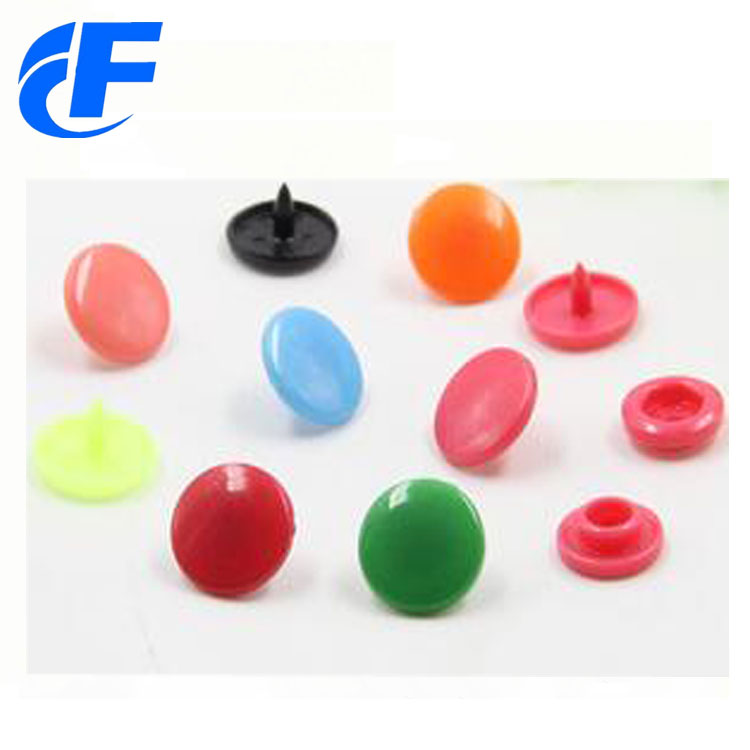 Colorful four parts plastic snap button for bags