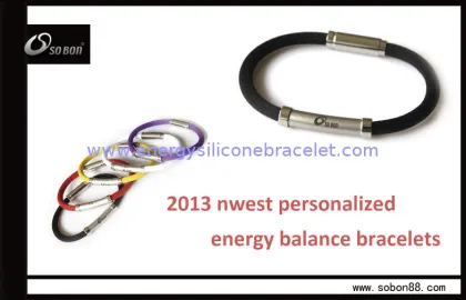 Sport Rope Bracelet / Silicone Titanium Health Bracelet With Various Kinds Of Color