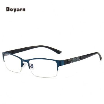 Boyarn Half Rim Metal Frame Presbyopia Gasses with Blue Ray and Blue Light Filter