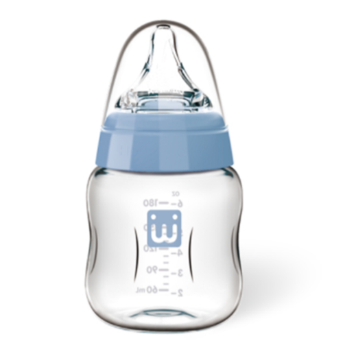 Biberon d&#39;allaitement pour bébé Biberon en verre à col large