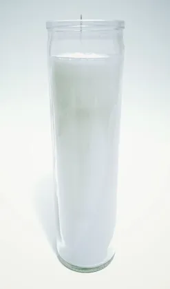 7 Day White Sanctuary religious Vigil  Candle