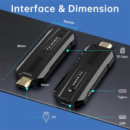 RK3528 2.4G 5G Dual Band WiFi 8K Video Decoding Android 13 TV Stick