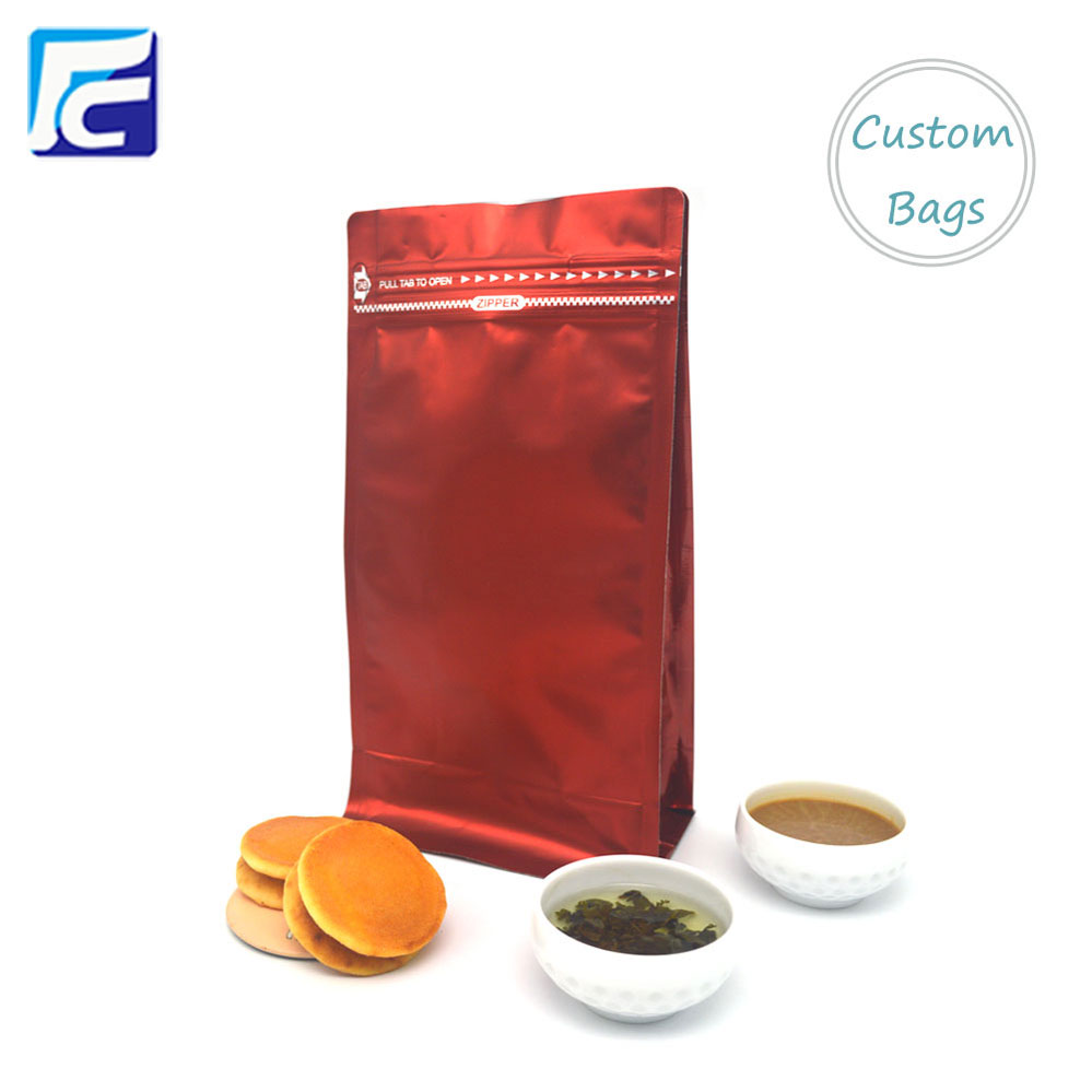 1KG Matt Flat Bottom Zipper Coffee Pouch