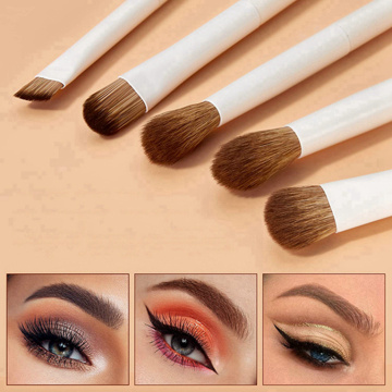 Custom White Makeup Brushes Cosmetic Brush Set