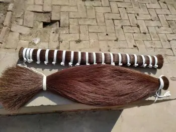 13-40inch HORSETAIL HAIR white black brown mixed grey