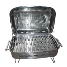 Household stainless steel barbecue grill in the courtyard