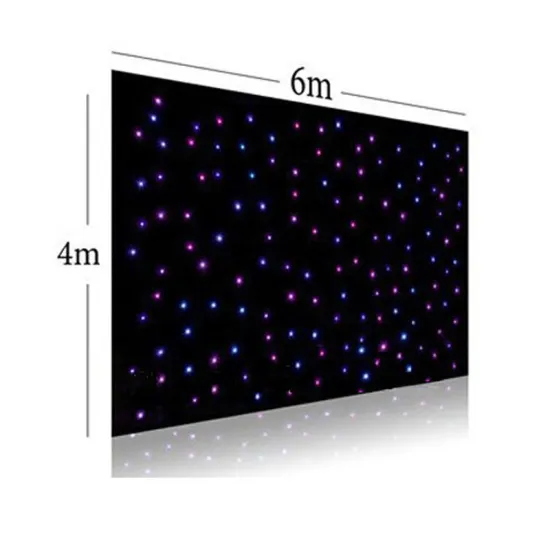 Rental 6M*4M 4M*3M LED Star Curtain Backdrop for Wedding and Festivities