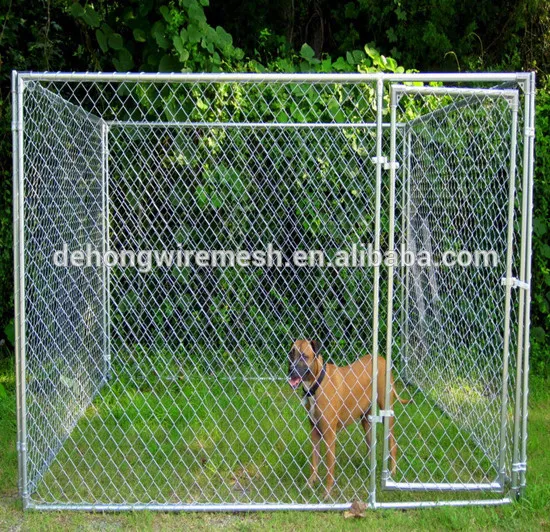6'H x10'W x 10'D galvanized Chain Link dog Kennel , dog run , dog fence panel