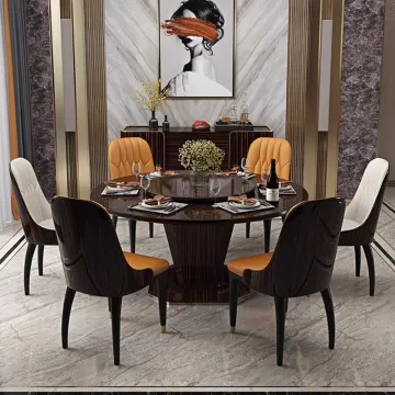Luxury Round Dining Table Set