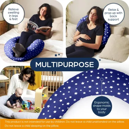 Crescent Shape Maternity Pillow for Pregnancy and Breastfeeding