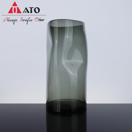 Grey Glass Vase Home Flowers Vase For Wedding