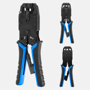 Wholesale Modular Crimping Tool for UTP CAT6 Cable Stripping and Wire Crimping (RJ45/RJ12/RJ11)