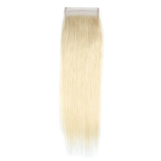 Wholesale 613 Blond 4*4 Lace Closure, Brazilian Body Wave Virgin Remy Human Hair Lace Closure