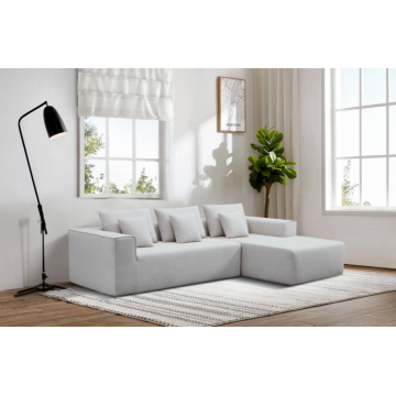 Conjunto de sofá de forma L comprimida