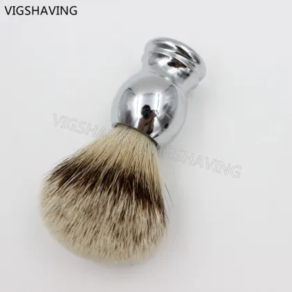 metal handle silvertip badger hair beaver shave brush