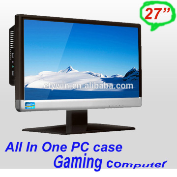 All in one pc case for DIY gaming computer ,OEM pc all in one 27"LED monitor new invention